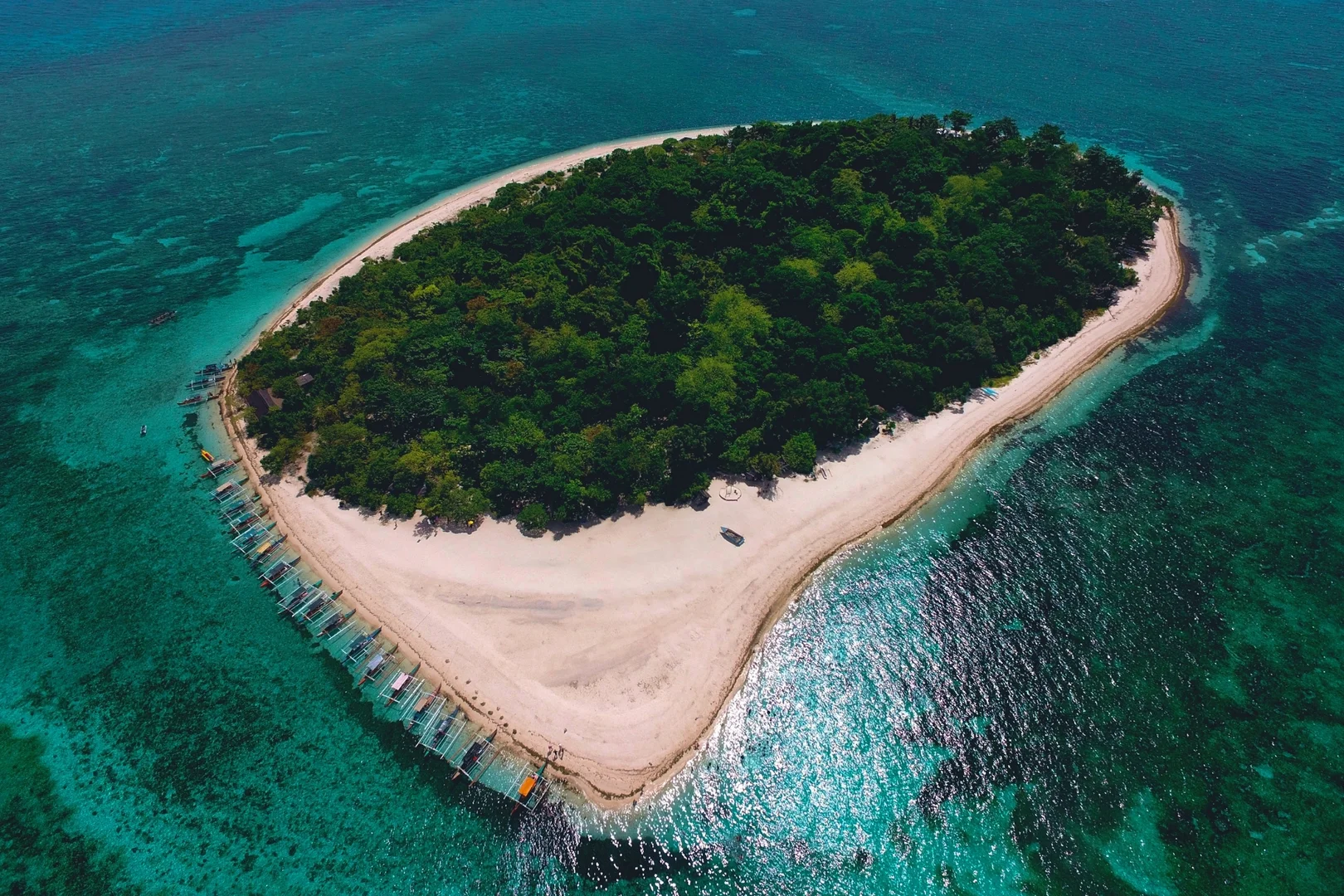 Vue aérienne de Lazarus Island près de Sentosa à Singapour